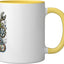 Taza cerámica industrial para taller amarillo/blanco