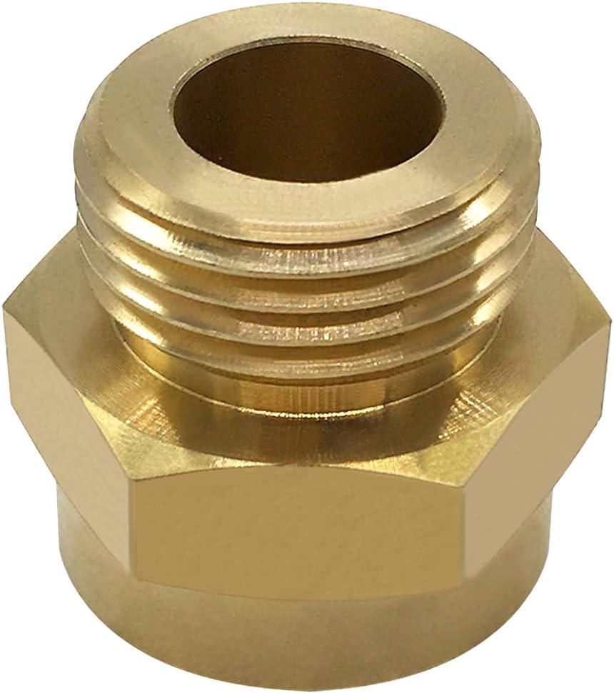 Adaptador babero latón rosca fina 1-1/16 a 3/4 pulg