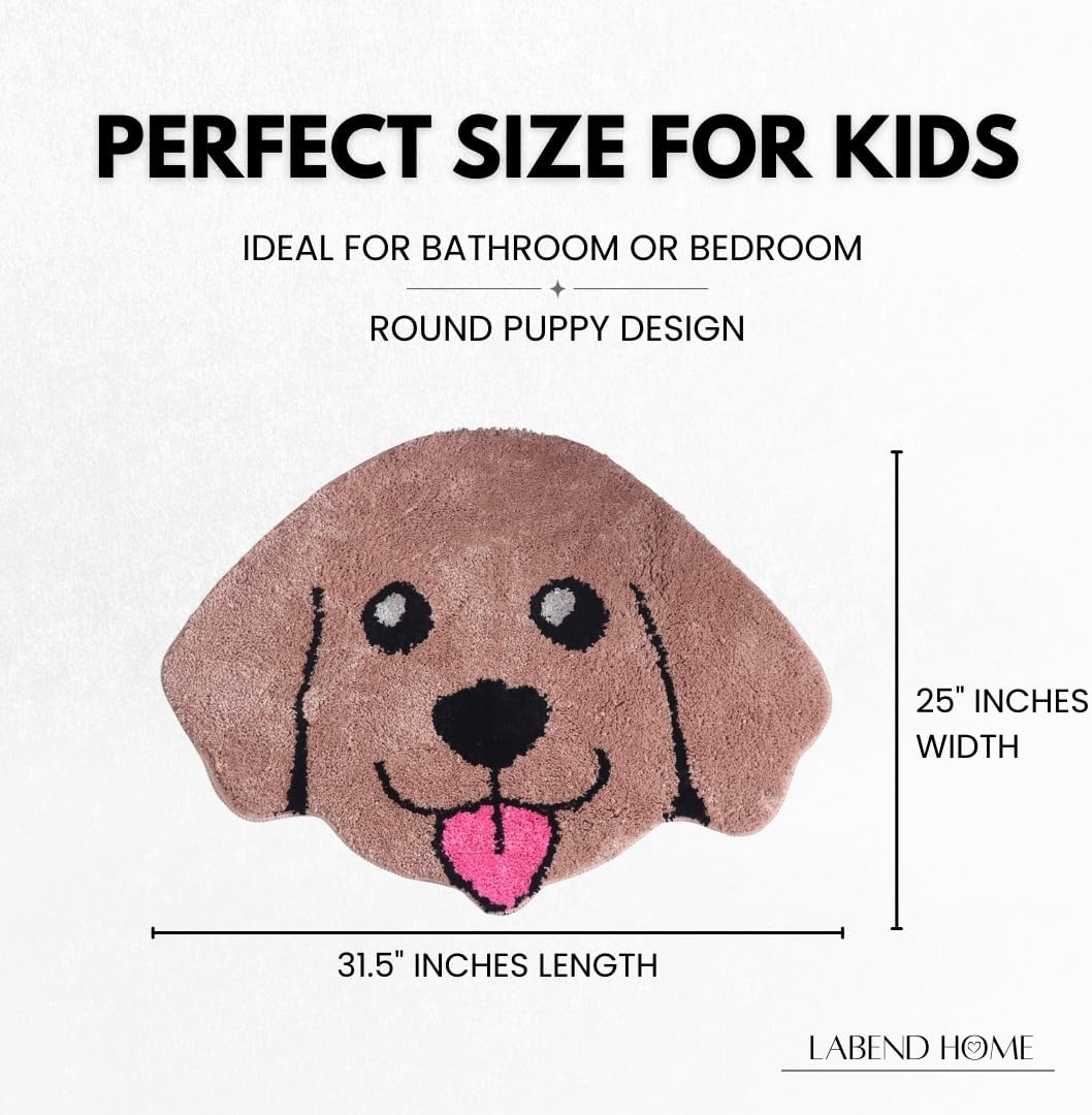 Tapete baño cachorro microfibra antiderrap 31.5x25" marrón