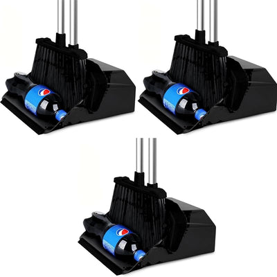 Set escoba recogedor 51pulg mango largo negro