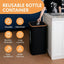 Papelera reciclaje 100L bolsa extraíble para botellas