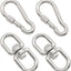 2 Ganchos Giratorios Acero Inox M8 Amarre Marino