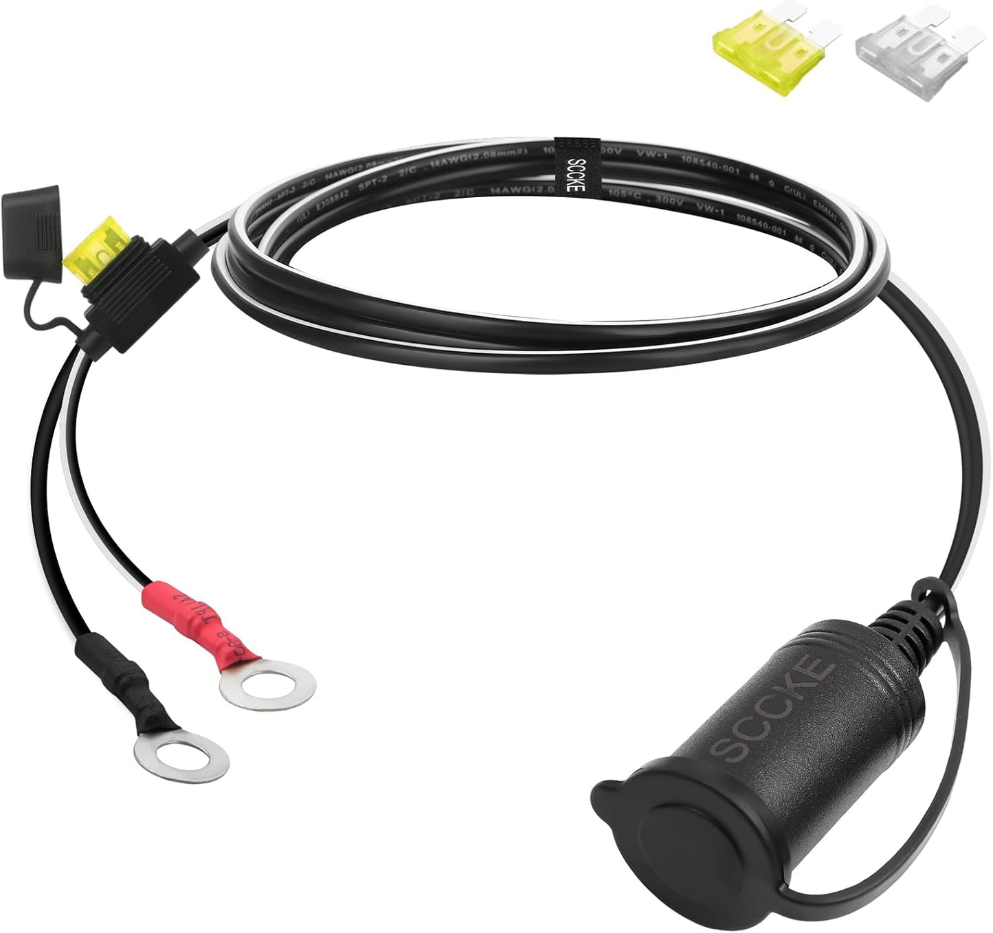 Enchufe adaptador 3ft 14AWG con terminal ojal