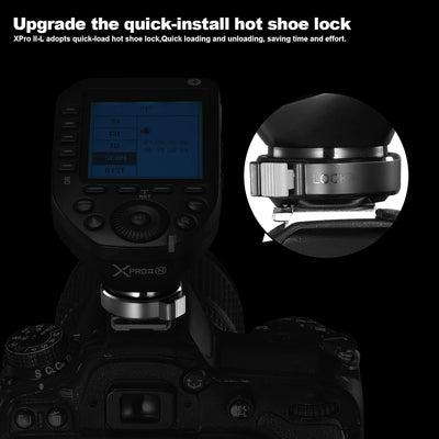 Transmisor flash inalámbrico XproII-N 2.4G Bluetooth 11 botones