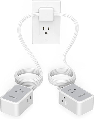 Regleta enchufe plano doble 12ft 3 salidas sin bloqueo