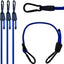4 Pzas Cuerdas Elásticas Azules 24pulg Gancho