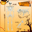 Esqueleto Halloween 5.4" con perro y gato decoración fiesta