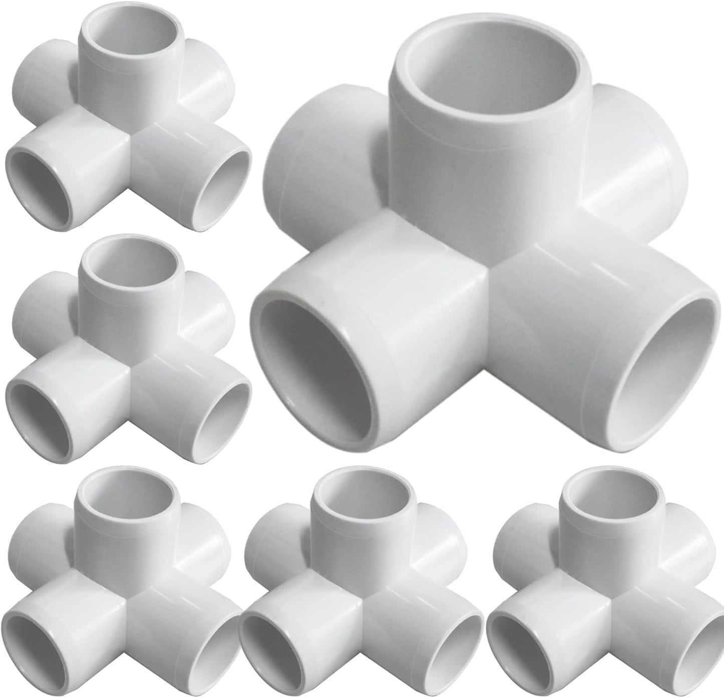 6 Accesorios PVC 1 1/4pulg 5 Vías para Muebles Resistentes