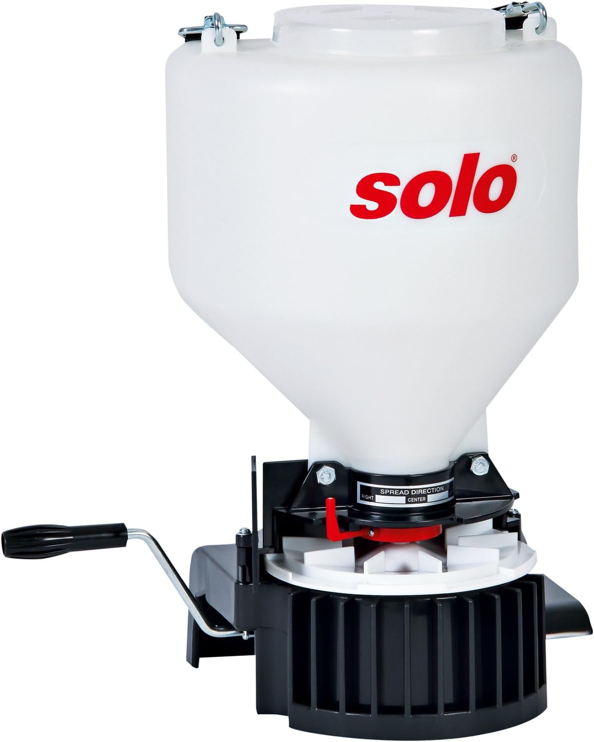 Esparcidor portátil 20lb correa hombro blanco
