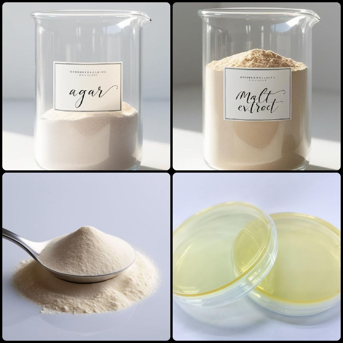 Mezcla agar malta 200g para 200 placas ciencia hongos