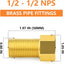 5 Pzas Adaptador Tubo Hexagonal 1.969pulg Latón