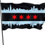 Bandera Chicago 3x5ft con ojales latón decoración exterior