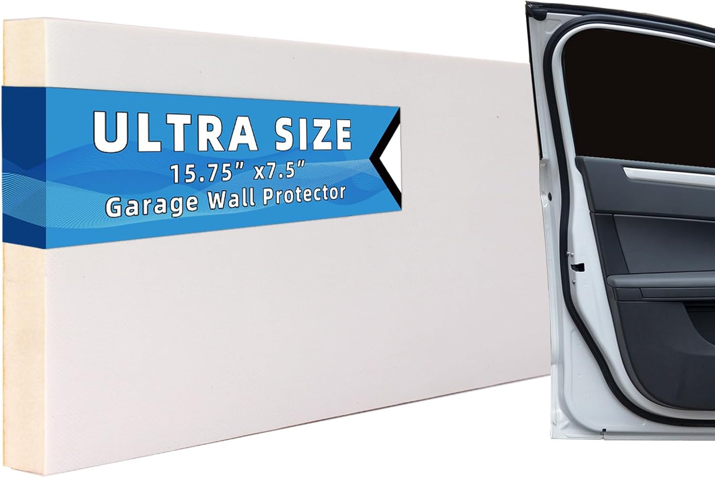 Protector pared garaje espuma adhesiva gruesa pack 4 blanco