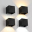 Aplique pared cuadrado negro 15W 3 temperaturas