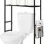 Estante baño metal 2 niveles sobre inodoro negro