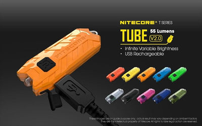 Linterna llavero USB recargable 55 lúmenes negro