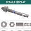 Anclajes hormigón 1x9" galvanizados set 5