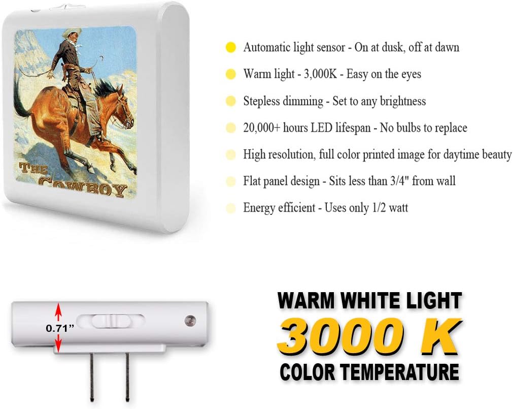 Luz nocturna LED regulable sensor atardecer brillo ajustable