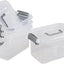 4 Cajas Almacenamiento Plástico 5qt Transparente con Asa