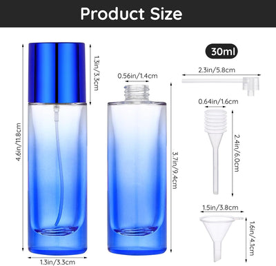 Atomizador colonia 1oz 2 botellas para hombres