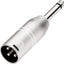 Adaptador TS mono a XLR macho 1/4pulg pack 2