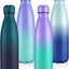 Botella agua aislada 25oz sin BPA 4 Pzas metal