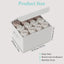 Cesta tela con tapa plegable apilable 2 pzas blanco