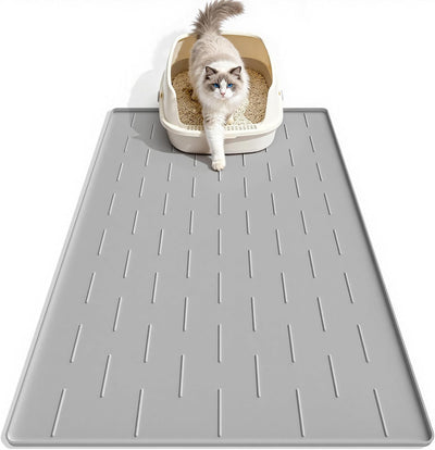 Tapete silicona para arena gatos 34x22pulg suave y fácil de limpiar