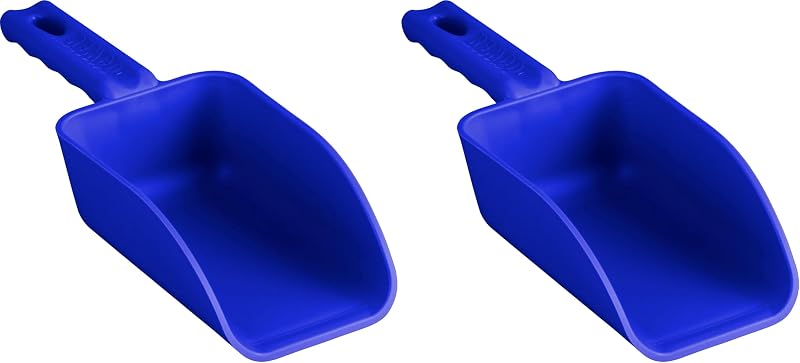 Cuchara plástico codificada sin BPA azul 16oz set 2