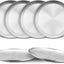 Set 6 platos acero inox para bebé 8pulg plateado