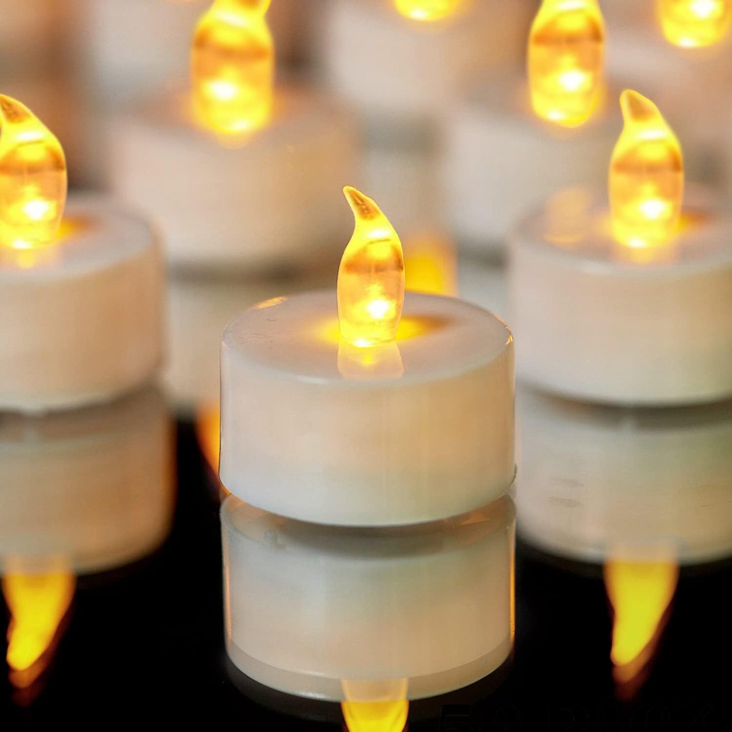 50 Velas LED Té 200h Parpadeantes Amarillo Cálido