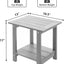 Mesa auxiliar Adirondack resistente gris claro