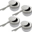 Set 4 Soportes Combustible Acero Inox Con Cubierta Bufé Catering