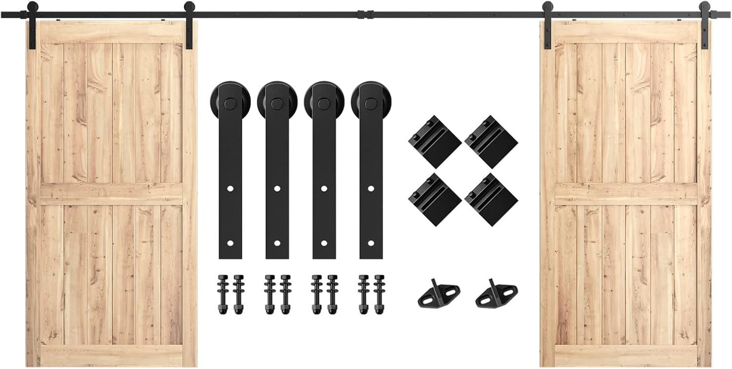 Kit herrajes puerta granero doble 15ft suave silencioso