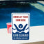 Letrero piscina Swim At Your Own Risk accesorios terraza