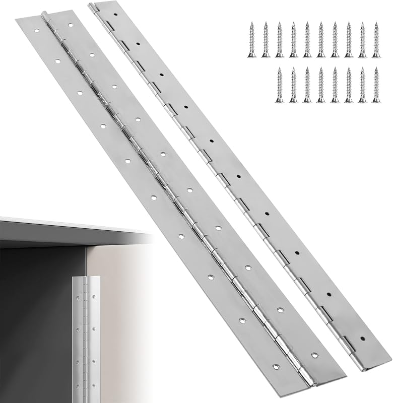 2 Bisagras Piano Acero Inox 24" x 3"