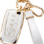 Funda llave coche 5 botones Ford color blanco