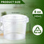50 Cubos Plástico Transparente 8oz con Tapas y Asas