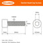 Tornillos hexagonales M5 acero inox 304 50uds