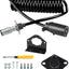 Kit enchufe remolque 7 cables adaptador 7 a 6 pines 8" negro