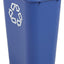 Recipiente reciclaje escritorio 41.25qt plástico color azul