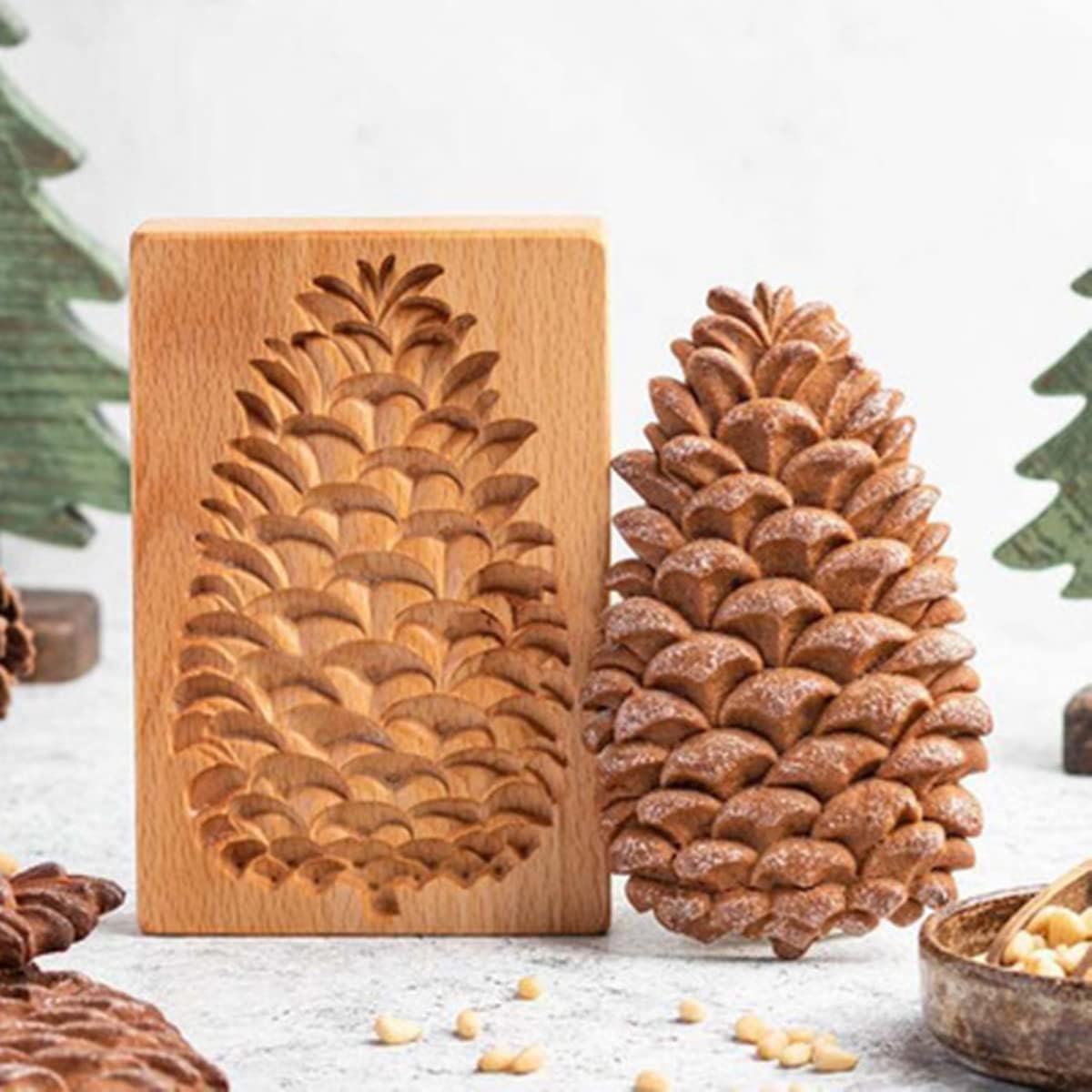 Molde madera tallada para galletas jengibre y lebkuchen