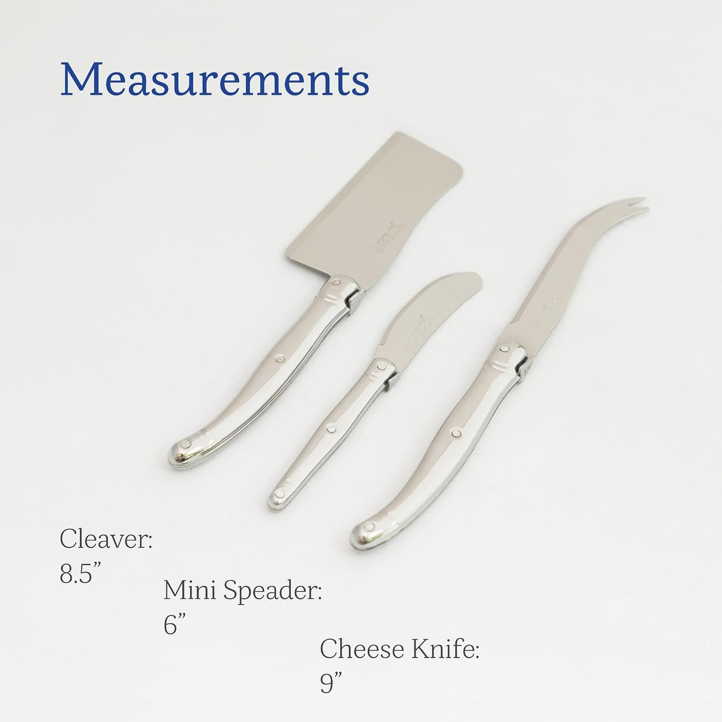 Set 3 Pzas Cuchillos Queso Acero Inox