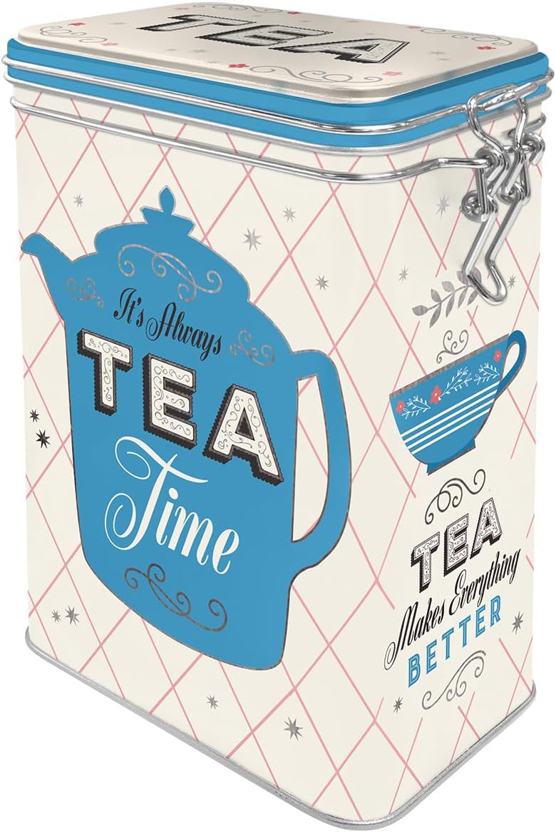 Caja lata té retro 44oz diseño vintage