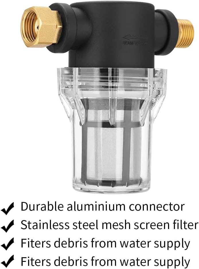 Filtro sedimentos jardín 3/4" para lavadora presión bomba