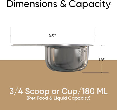 Cuchara acero inox para mascotas 12 cucharadas resistente