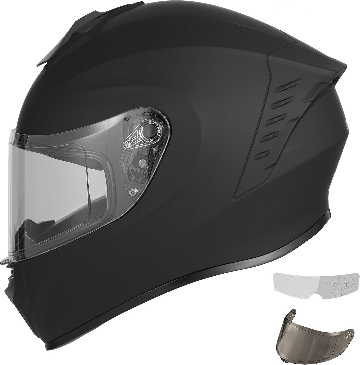 Casco motocicleta cara completa viseras dobles M