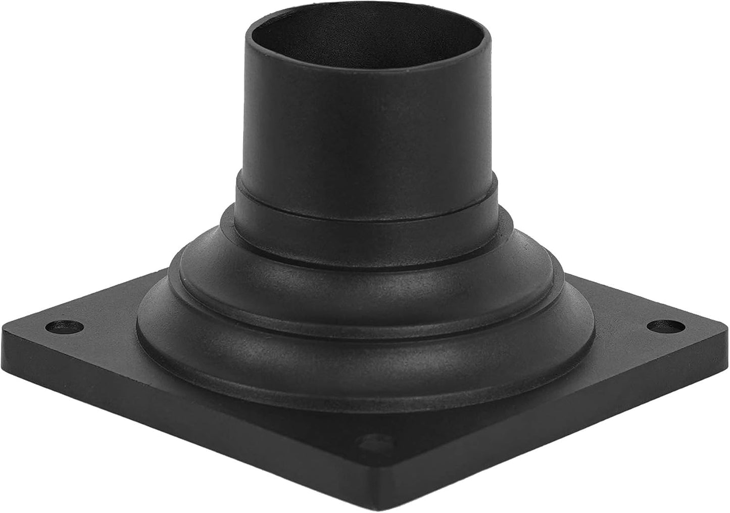Base montaje muelle adaptador luz poste aluminio fundido negro