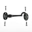 Cerradura puerta 4.5" hierro forjado negro con pestillo