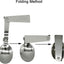 Cuchara y tenedor acero inox 18/10 plegable para ensalada camping